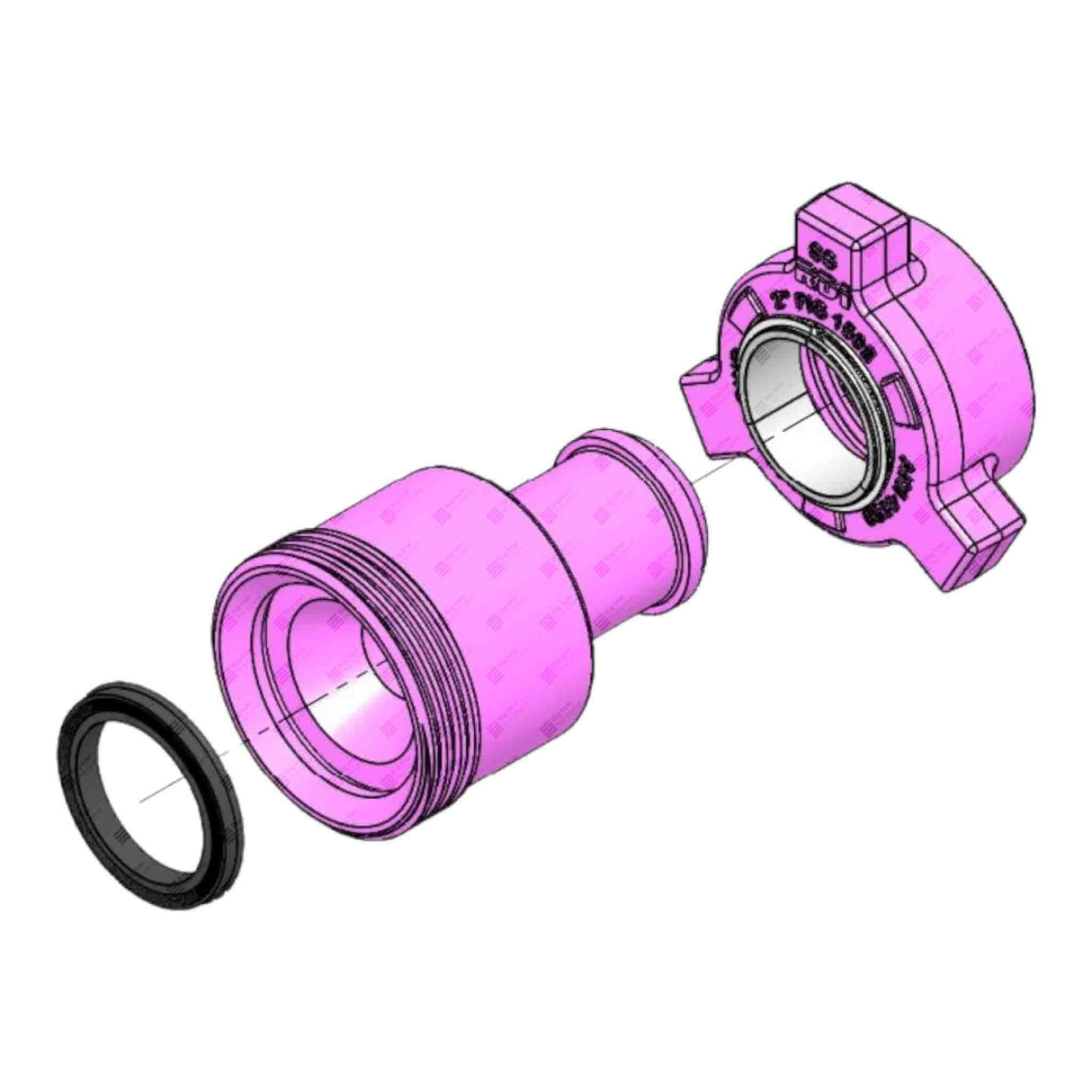 Crossover Union, 3" 602 F x  2" 1502 M, 6000 psi, Sour Service