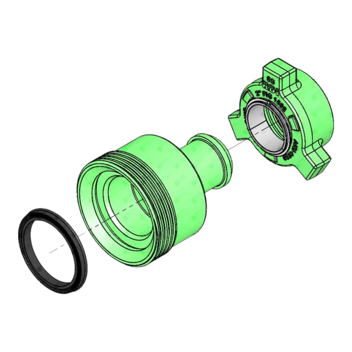 Crossover Union, 4" 1502 F x 2" 1502 M, 10000 psi, Sour Service (Blow Down)