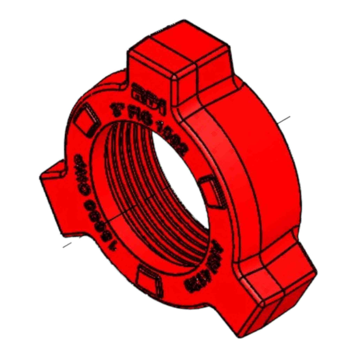 Wing Nut, 3" 1502, DET, 15000 psi, STD Service